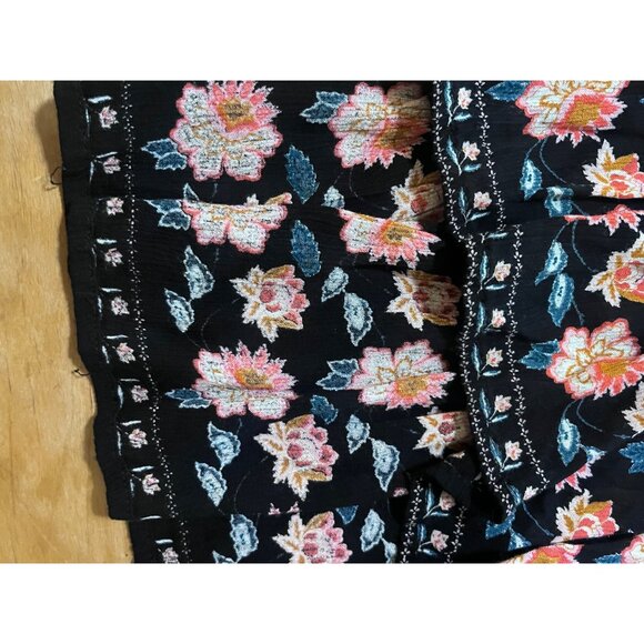 Patrons of Peace womens sleeveless top sz S boho hi low hem ruffle v neck - Picture 7 of 9